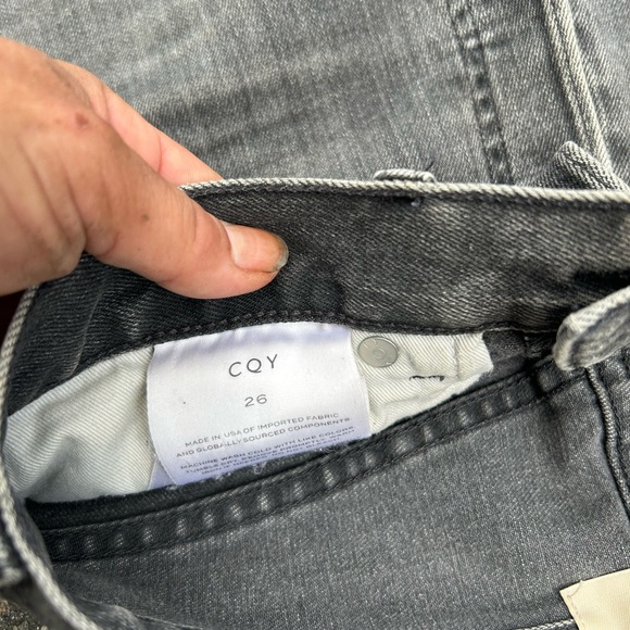 CQY Women's Size 26 Black High Rise Slim Straight Jeans - Picture 5 of 8